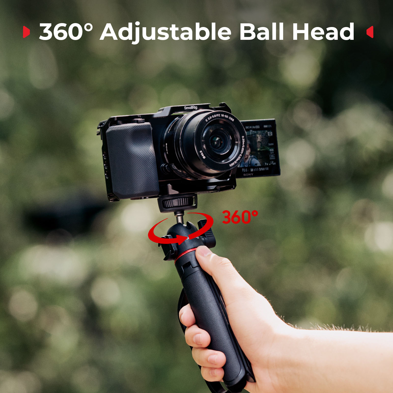 Lacrosse Stick Head - SmallRig VT-15 Vlog Tripod in Carabiner