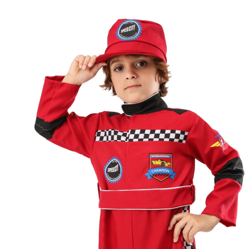 Boy Red Racer Cosplay Costume  - огляд і ціна Sports Equipment For Boys