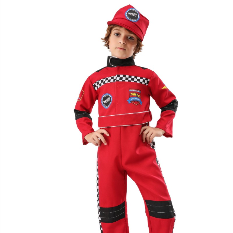 Boy Red Racer Cosplay Costume  - огляд і ціна Sports Equipment For Boys